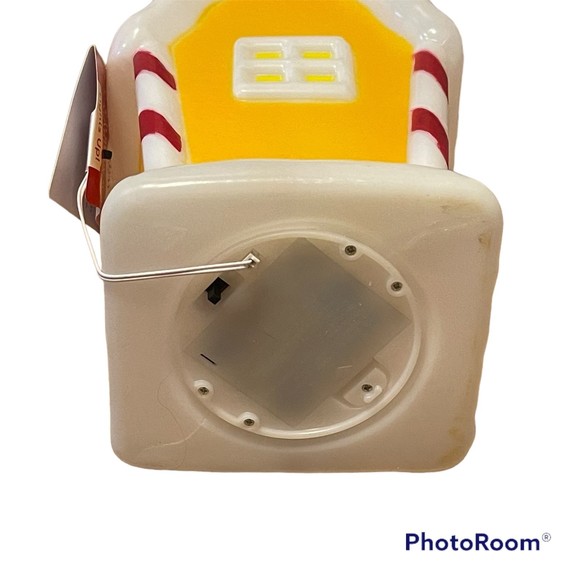 Holiday Time 11" Plastic LED Yellow Gingerbread House, Indoor Christmas Decor - Picture 6 of 7